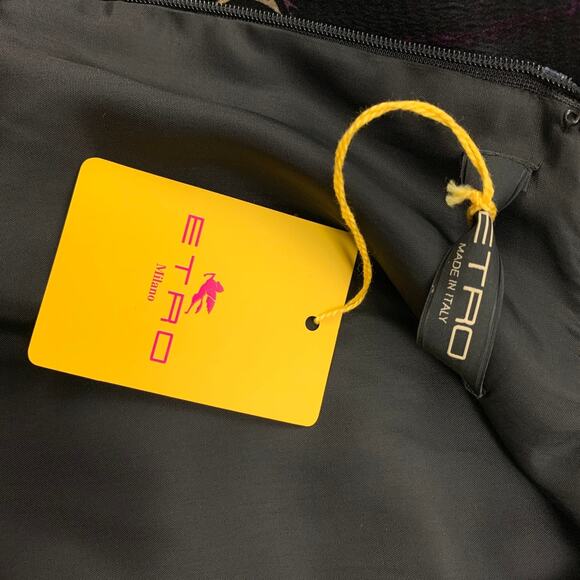 ETRO Size 6 Black Multi-Color Viscose Abstract floral Sleeveless Dress - Picture 5 of 5